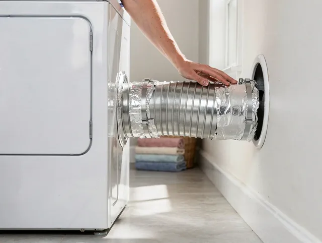Professional dryer vent hose installation by Oxford Dryer Vent Cleaning in Oxford
