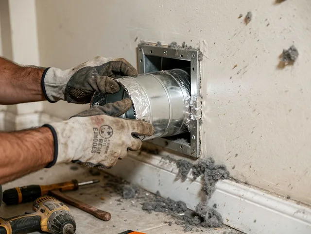 Professional dryer vent repair and installation by Oxford Dryer Vent Cleaning in Oxford